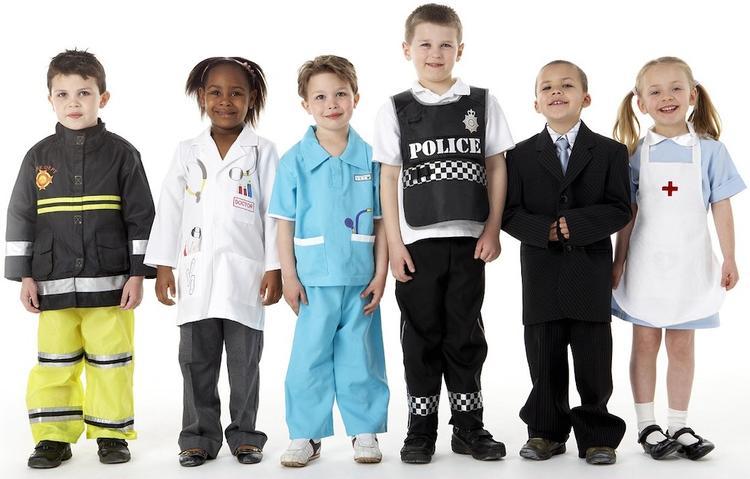 Children in police, nurse, dr uniform