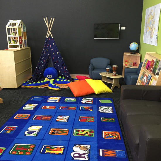 Childcare room with teepee